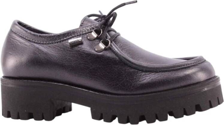 Liu Jo Schoenen geregen gunmetal leer , Zwart, Dames