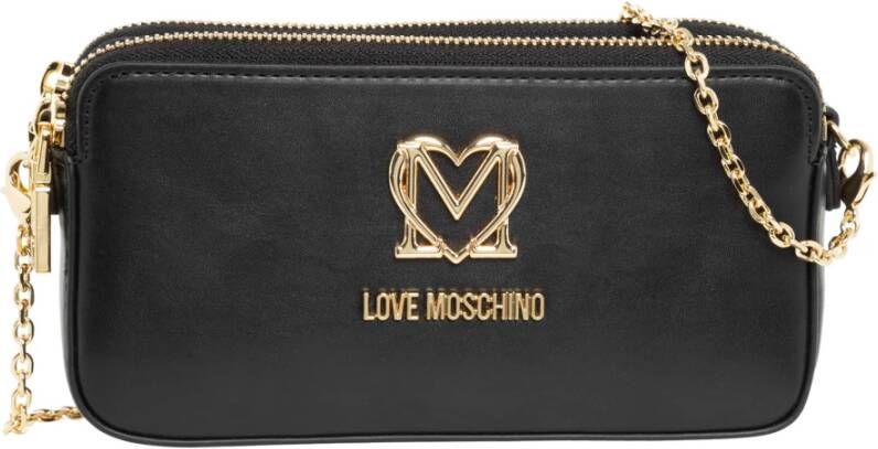 Love Moschino vrouwen cross body messenger schoudertas , Zwart, Dames