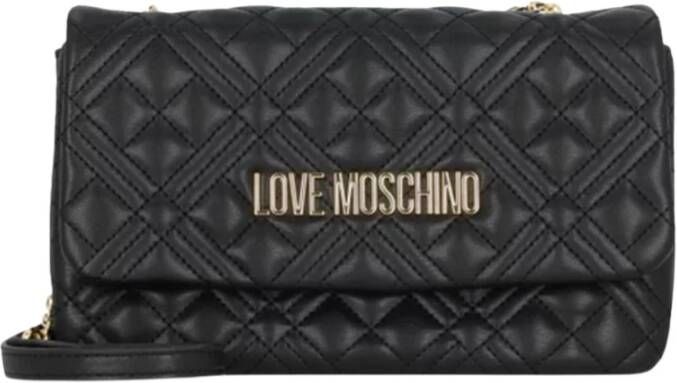 Love Moschino dames cross body messenger schoudertas , Zwart, Dames