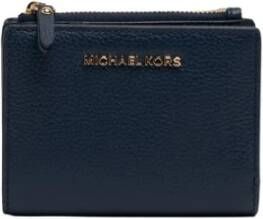 Michael Kors Bi fold portemonnees Jet Set Medium Snap Billfold Blauw