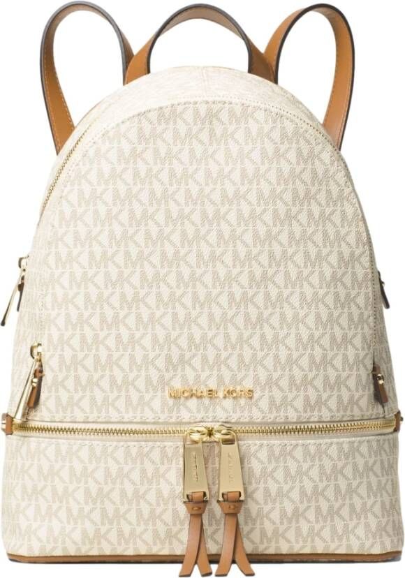 Michael Kors Dagrugzak Rhea Zip Medium Backpack Beige