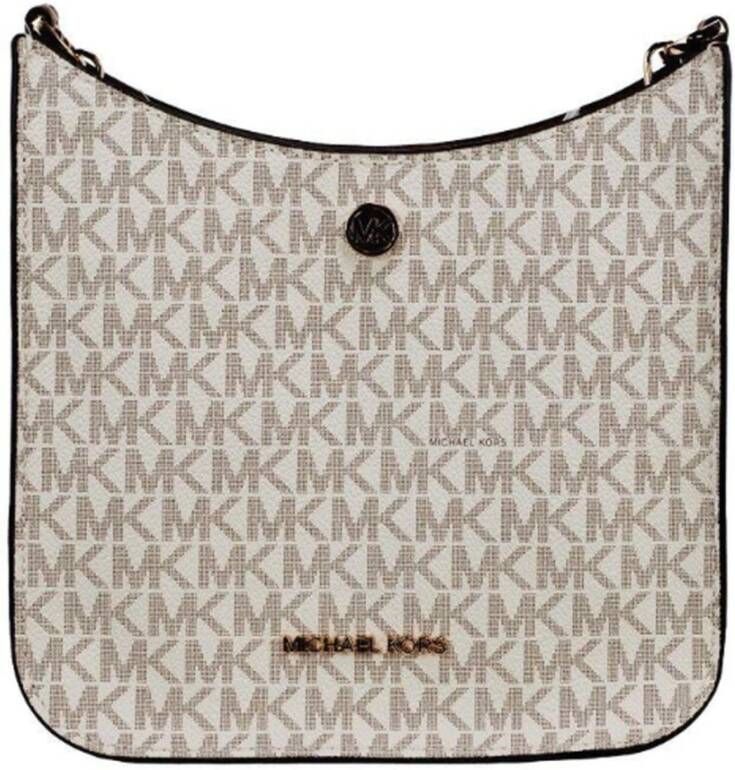 Michael Kors Briley Small Messenger Crossbody Handbag Purse Vanilla , Beige, Dames