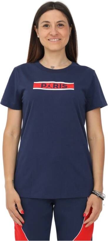Jordan Psg Shortsleeve Dames T Shirts Blue Katoen Jersey