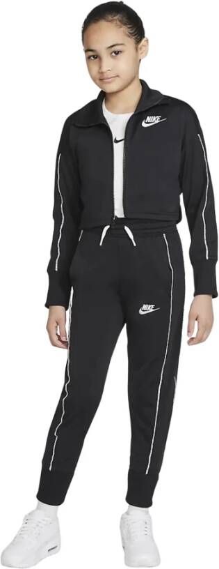 Nike Girls Club High Waist Track basisschool Tracksuits Black Poly Tricot