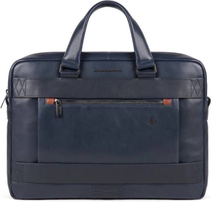 Piquadro Obidos Computer Portfolio Briefcase With IPad Compartment blue Aktetas