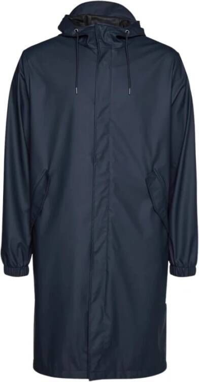 Rains Fishtail Parka Navy , Blauw, Unisex