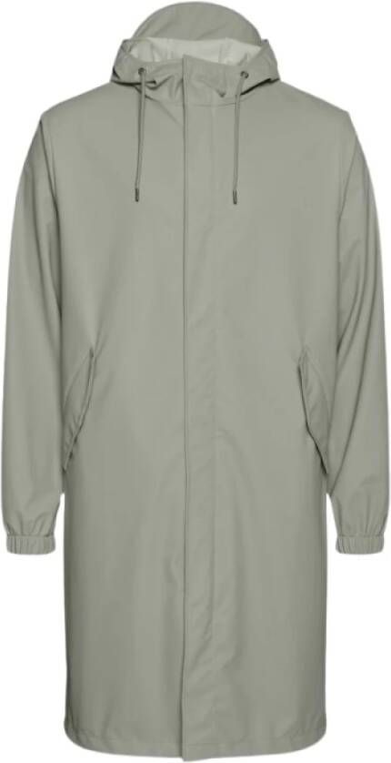 Rains Cement Fishtail Parka , Grijs, Dames