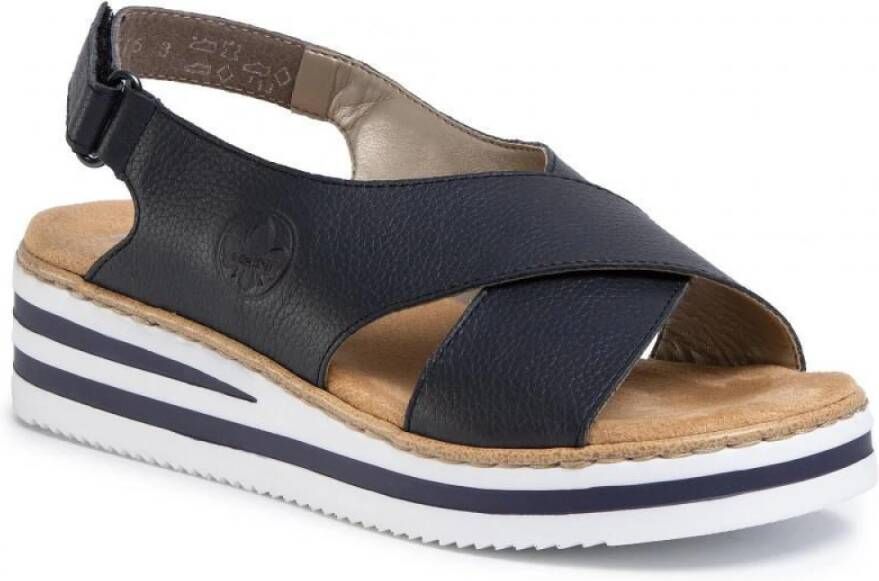 Rieker Sleehakken Blauw Dames