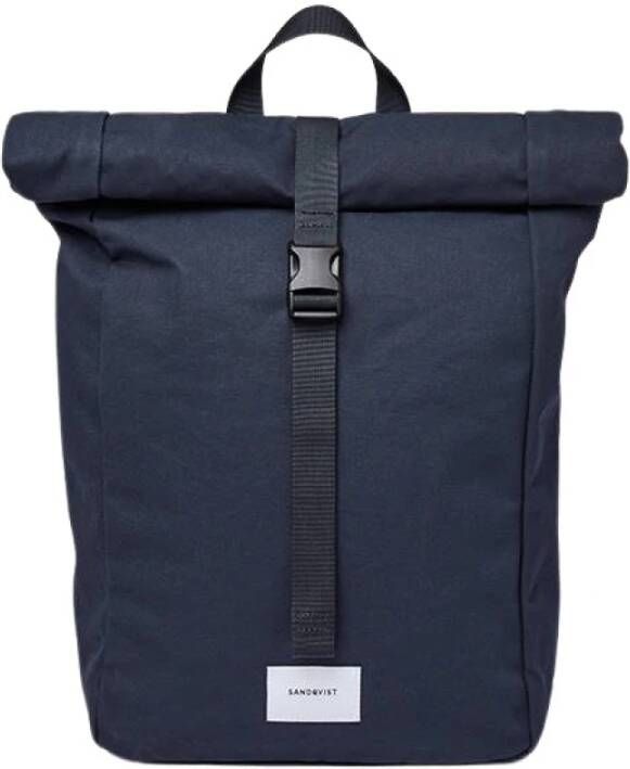 Sandqvist Kaj Backpack navy blue with navy webbing backpack