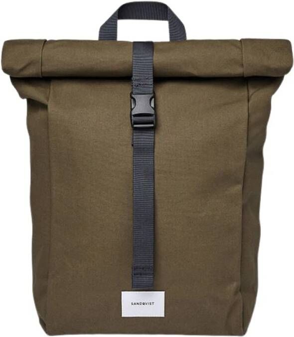Sandqvist Kaj Backpack olive with navy webbing backpack