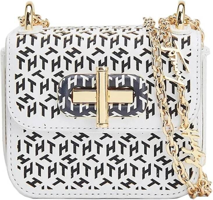Tommy Hilfiger laser gesneden crossbody , Wit, Dames