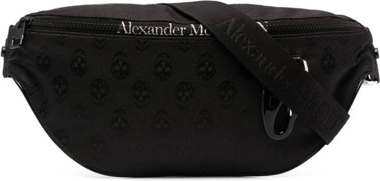 alexander mcqueen Logo riemtas , Zwart, Heren