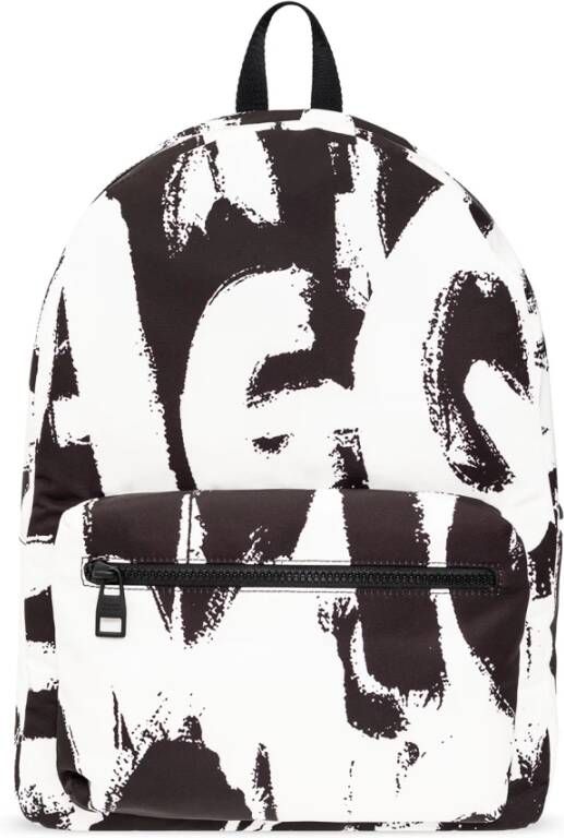 alexander mcqueen Rugzak met logo , Zwart, Heren