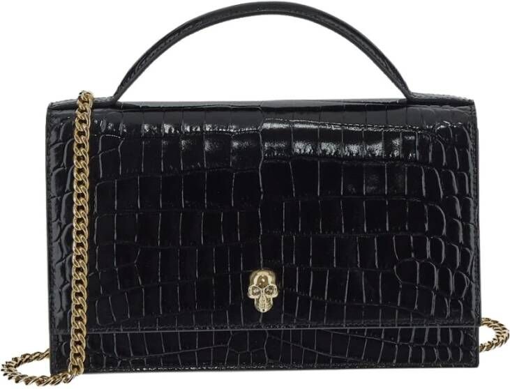 alexander mcqueen Top Handle Skull Bag , Zwart, Dames