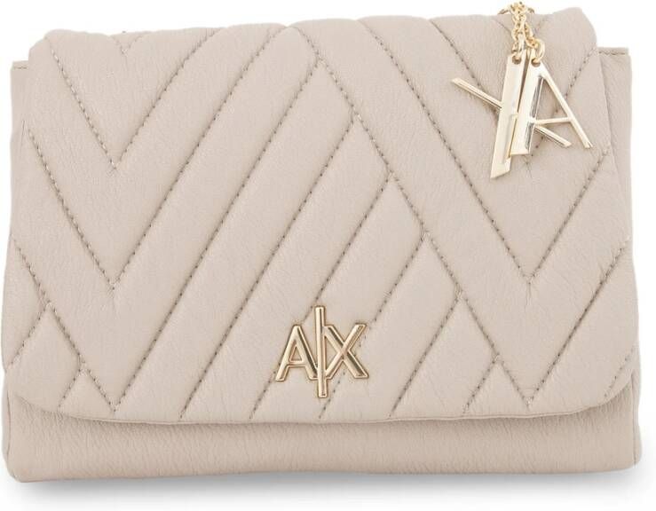 Armani Exchange Kruis lichaamstassen , Beige, Dames