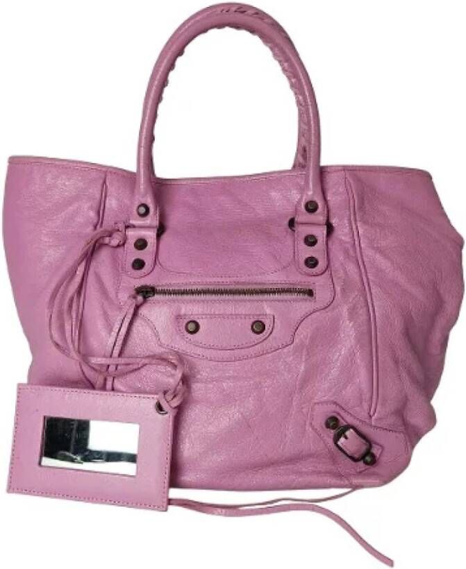 Balenciaga Vintage Voldoende lederen handtassen , Roze, Dames