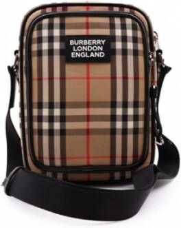 Burberry Vintage Check Messenger Bag , Beige, Dames