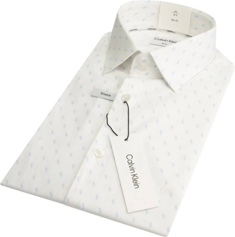 Calvin Klein Zakelijke Overhemden Blauw Heren