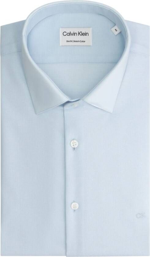 Calvin Klein Zakelijke Overhemden Blauw Heren