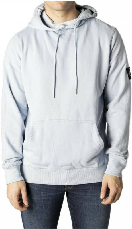 Calvin Klein Lichtblauwe Sweater Monogram Sleeve Badge Hoodie