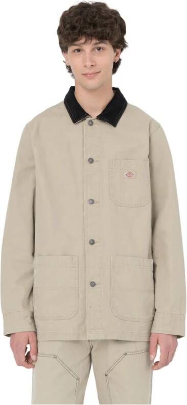 Dickies Duck Canvas Uined Chore Coat , Beige, Heren
