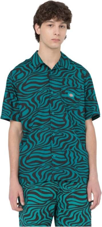 Dickies Short Sleeve Shirts , Blauw, Heren