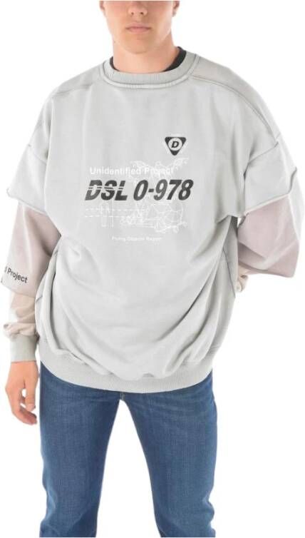 Diesel Long Sleeve Tops , Grijs, Heren