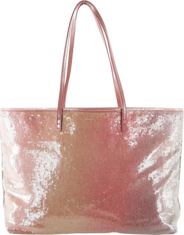 Fendi Vintage Fend Pink Sequin Shopper Bag , Roze, Dames