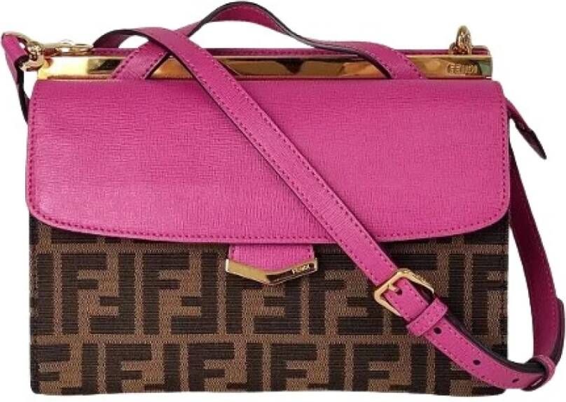 Fendi Vintage Pre owned Canvas fendi bags , Roze, Dames