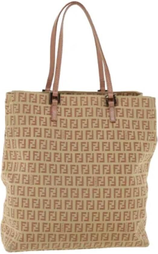 Fendi Vintage Pre owned Canvas totes , Roze, Dames