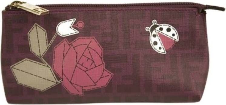 Fendi Vintage Voldoende koppelingszak Zipper Handtas , Roze, Dames