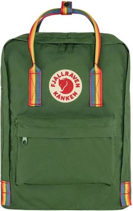 FjallRaven Fjällräven Kanken Rainbow Rugzak Spruce Green Rainbow Pattern