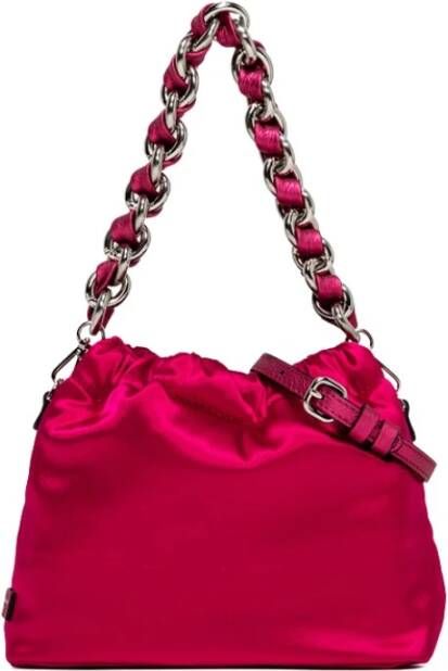 Gianni Chiarini Leather AND Fabric BAG , Roze, Dames