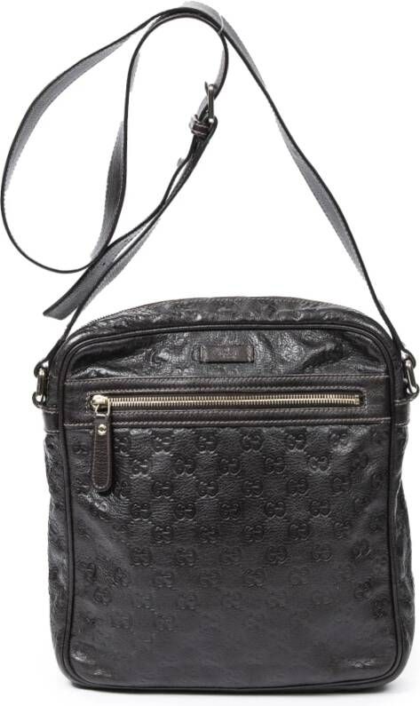 Gucci Vintage Medium Square Messenger bag , Bruin, Dames