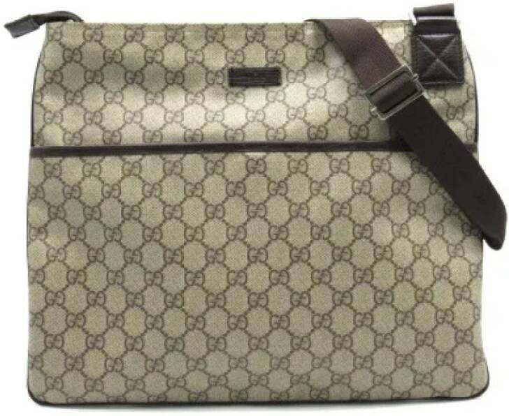 Gucci Vintage Pre eigendom canvas crossbody bags , Bruin, Dames