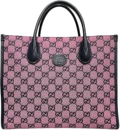 Gucci Vintage Pre eigendom canvas gucci bags , Roze, Dames