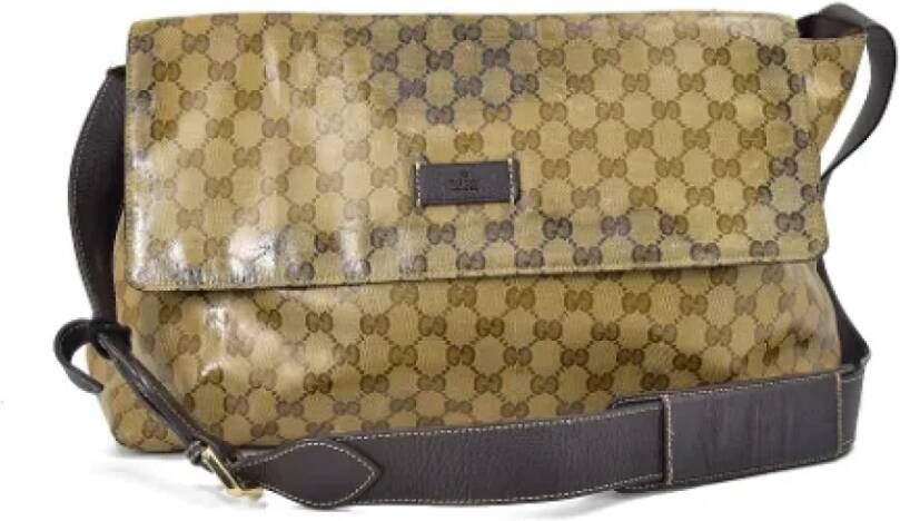 Gucci Vintage Pre owned Canvas crossbody bags , Bruin, Dames