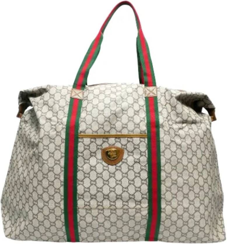 Gucci Vintage Pre owned Canvas travel bags , Grijs, Dames