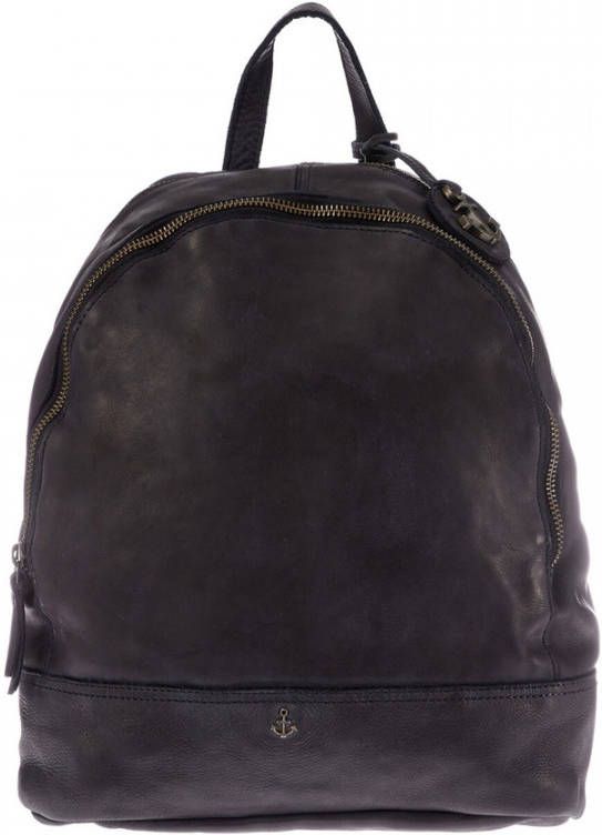 HARBOUR 2nd Rugzak Meghan van leer met kenmerkende merk anker label en sierhanger