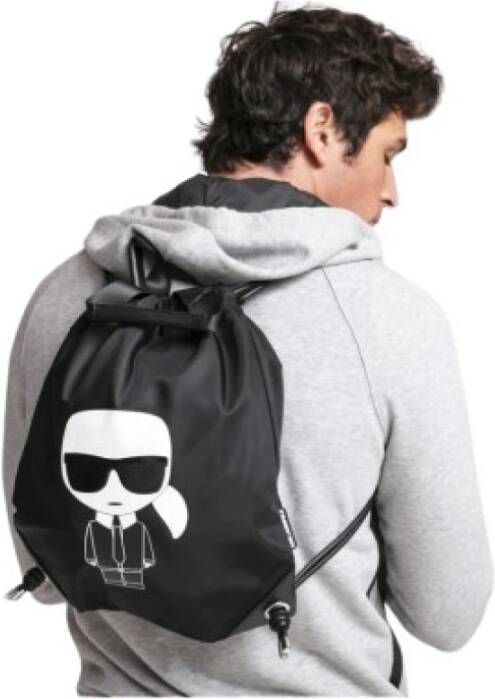 Karl Lagerfeld Backpack with Karl icon , Zwart, Heren