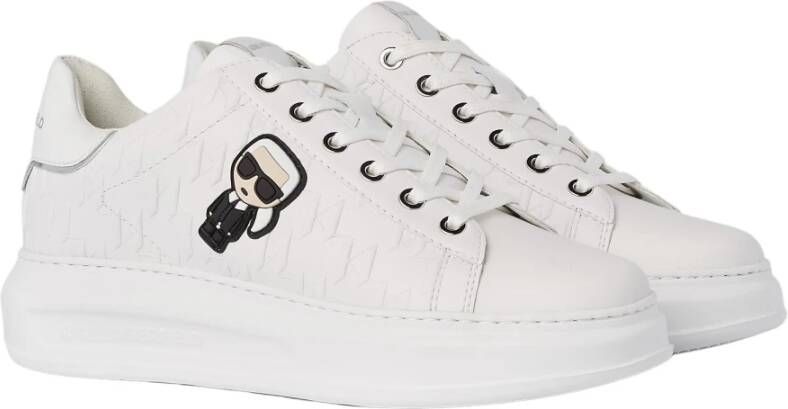 Karl Lagerfeld Sneakersy Kapri Karl Ikonic Monogram Kl62549 01W , Wit, Dames