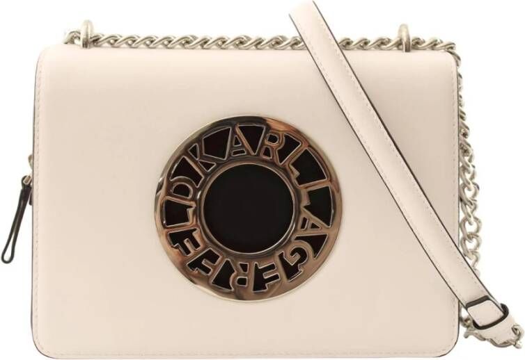 Karl Lagerfeld Neutral Small Lambskin Classic 1996 , Wit, Dames