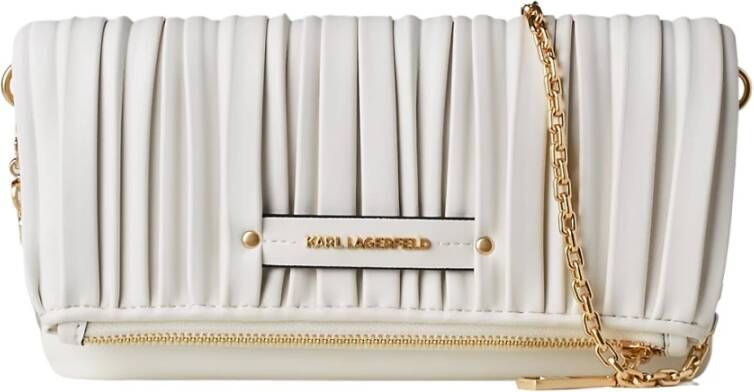 Karl Lagerfeld Pouch Kushion Wallet on Chain , Wit, Dames