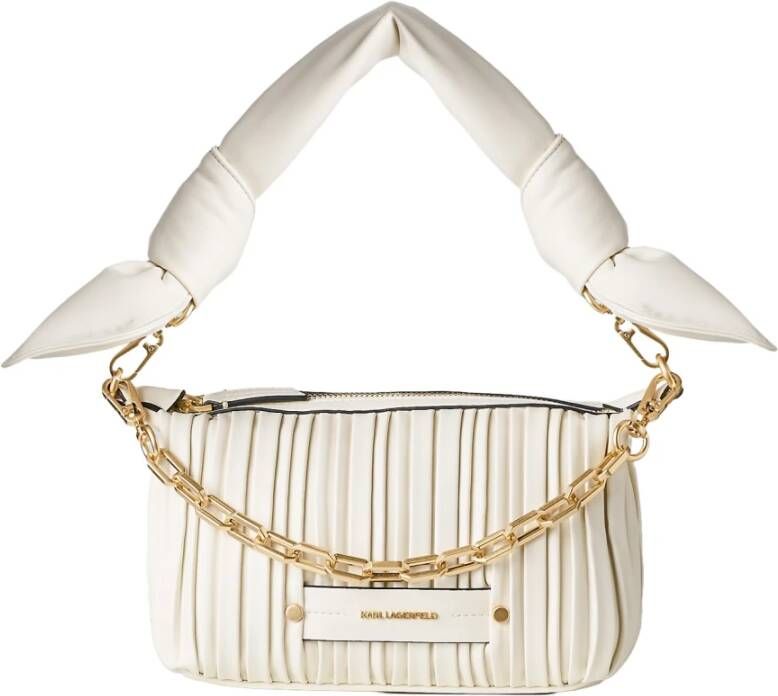Karl Lagerfeld Shoulderbag Small Kushion Knotted , Wit, Dames