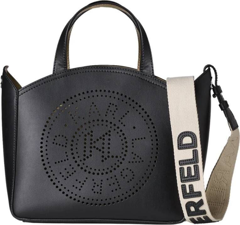 Karl Lagerfeld Tote Small K/Circle Perforated , Zwart, Dames