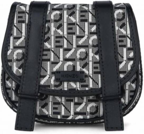 Kenzo small Courier jacquard messenger bag , Grijs, Dames