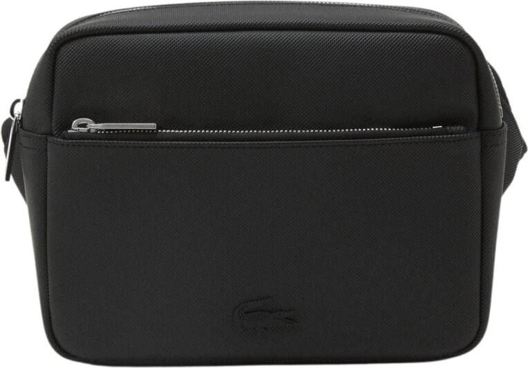 Lacoste Shoulder Bag With Multiple Zipped Pockets , Zwart, Heren