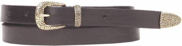 Legend leren western riem bruin/goud