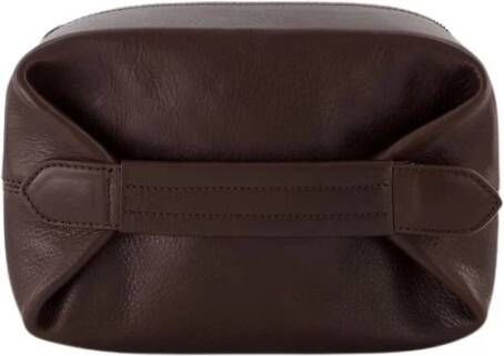 Lemaire Vanity Handbag - Chocolate Black Leather , Bruin, Unisex