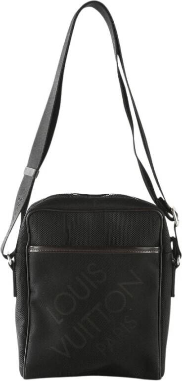 Louis Vuitton Black Damier Geant Canvas Citadin Messenger Bag , Zwart, Dames